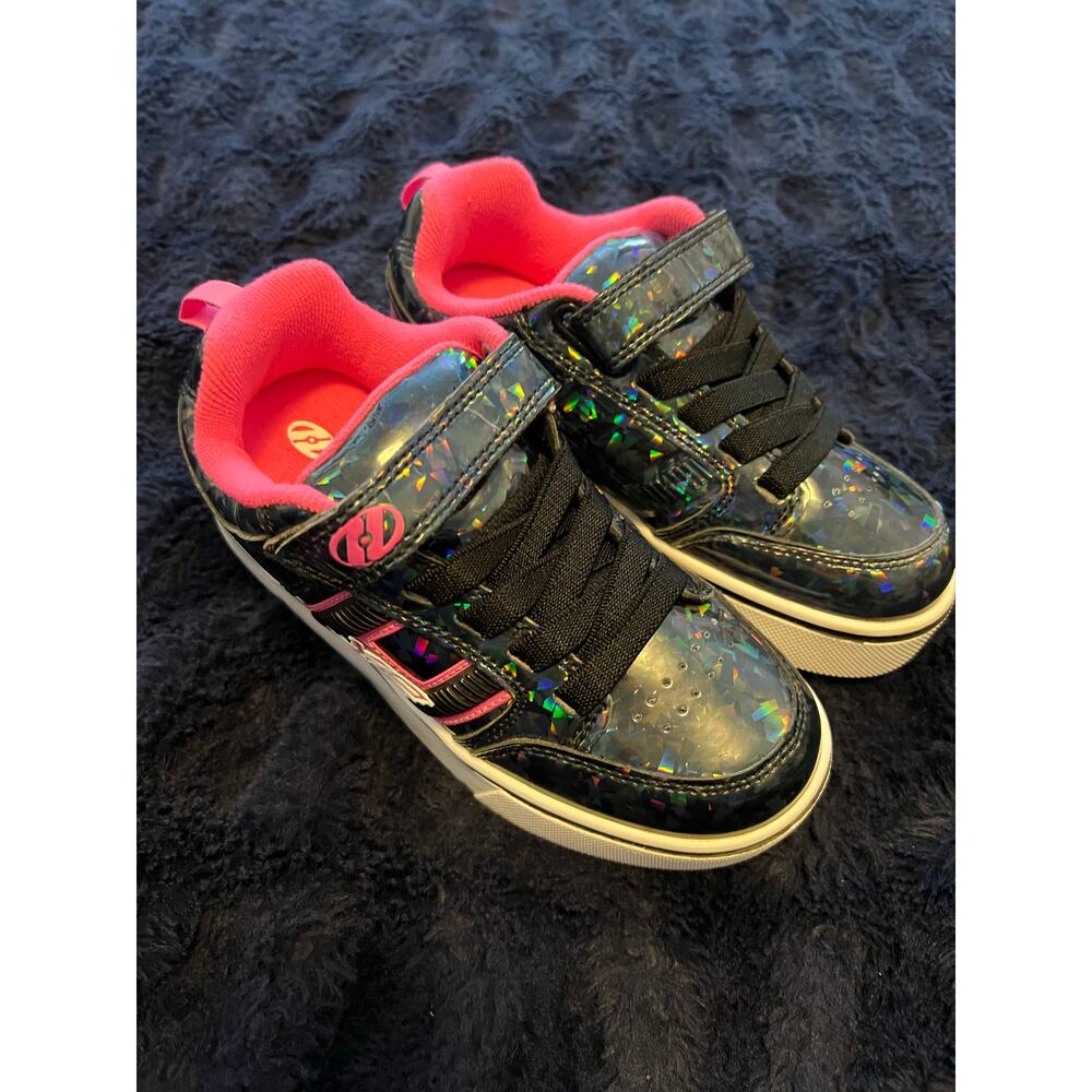 Heelys Bolt Plus X2 Youth Size 2 Roller Shoes Black Pink Wheels Included EUC